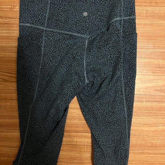 Athleta Blue and Black Patterned Leggings - capri length - Picture 3 of 3